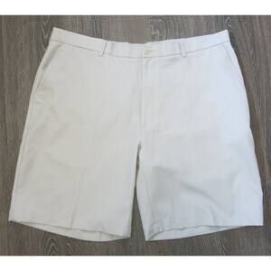 GRAND SLAM Golf Shorts Size 42 Men's Flat Front Pockets Polyester Tan Vacation